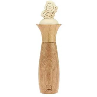 Thun Macina Pepe con Farfalla - Accessori Cucina - Linea Elegance - Ceramica, Legno - 27,5 h cm