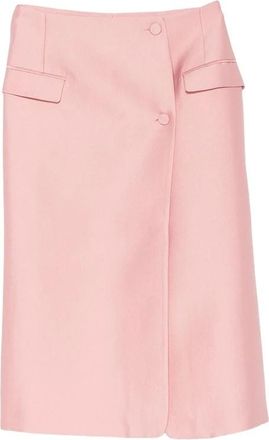 Stine Goya 2562 Crepon Pencil Midi Rok - Dames - Midirokken - Roze - XS - Rokken