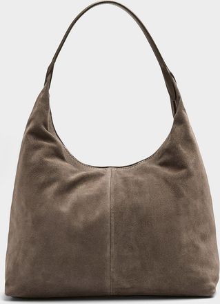 Simons Womens Minimalist suede tote bag Exclusive collection from Italy