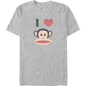 Paul Frank Mens Paul Frank Distressed I Heart Julius Graphic T-Shirt in Athletic Heather at Nordstrom, Size Xxx-Large