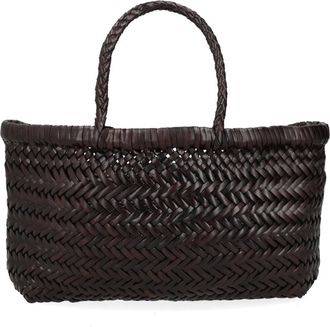 Dragon Diffusion Flat Gora Mini Dark Brown Leather Shoulder Bag