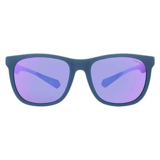 Polaroid Purple Mirror Square Unisex Sunglasses PLD 2140/S 0802/MF 55