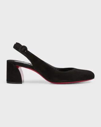 Christian Louboutin 55mm So Jane Suede Slingback Pumps