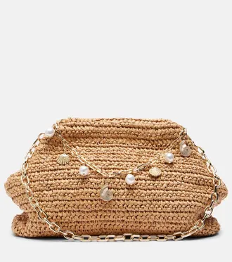 Self Portrait Bow Small woven shoulder bag