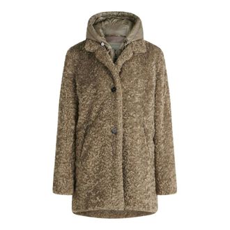 AMBER & JUNE Jassen, Dames, Bruin, XS, Nepbont, Nepbont & Shearling Jas