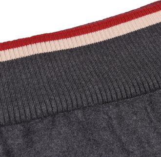 Brunello Cucinelli Ribbed Waistband Wool Mini Skirt - Gray