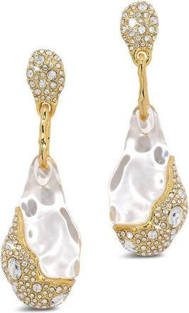 Alexis Bittar Liquid Lucite Crystal Pav&eacute; Earrings in Gold/Lucite at Nordstrom