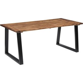 vidaXL Tavolo da Pranzo in Legno Massello di Acacia 180x90 cm - Vidaxl