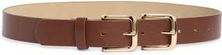 Steve Madden Double Buckle Belt in Brown at Nordstrom Rack, Size X-Large