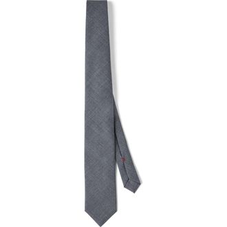 Brunello Cucinelli Virgin wool tie in Lead at Nordstrom