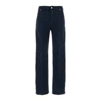 Victoria Beckham Straight Trousers, female, Blue, Size: W27 Julia Jean