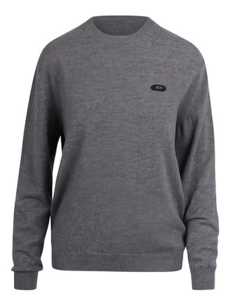 N&deg;21 Maglione con applicazione logo - Grigio