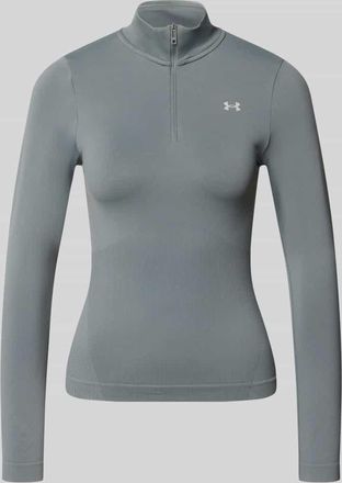 Under Armour Longsleeve mit Stehkragen und Rei&szlig;verschluss in Dunkelgrau, Gr&ouml;&szlig;e XL