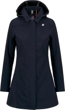 K-Way Mathy Bonded Jacket - Dames - Regenjassen - Blauw - M - Polyester - Jassen