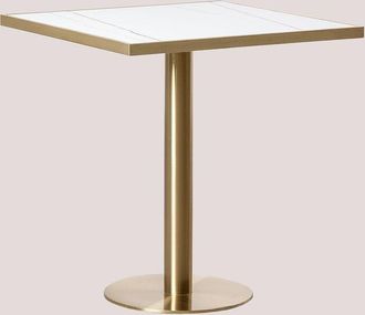 Sklum Sklum - Mesa De Bar Cuadrada En Gres (70x70 Cm) Manhattan