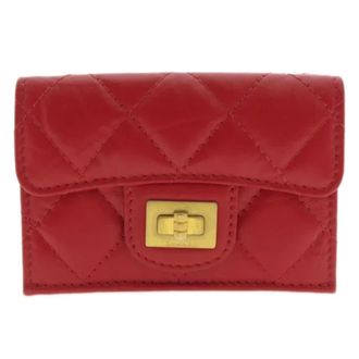 Chanel Pre-owned Wallets, female, Red, Size: ONE SIZE Pre-owned Leather wallets