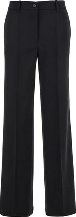 P.A.R.O.S.H. Zwarte Broeken Pantalone - Dames - Wijde Broeken - Zwart - S - Broeken
