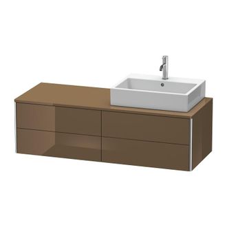 Duravit Mueble De Pared Duravit Xsquare 140.0 X 54.8 Cm, 4 Cajones Xs4913r, Color (frente/cuerpo): Marr&oacute;n Oliva Laca Alto Brillo - Xs4913r6161