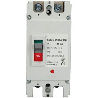 OEM Interruptor Autom&aacute;tico Solar Mccb 2p, 250a 500v, Protecci&oacute;n Para Bater&iacute;as Y Sistemas Fotovoltaicos