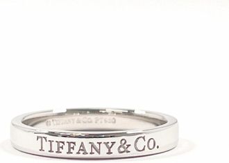 Tiffany & Co. Silver Platinum 950 Band Ring (Pre-Owned)