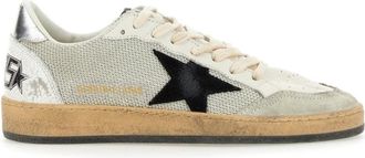 Golden Goose Ball Star Textured Mesh Suede Polyester-Blend Sneakers