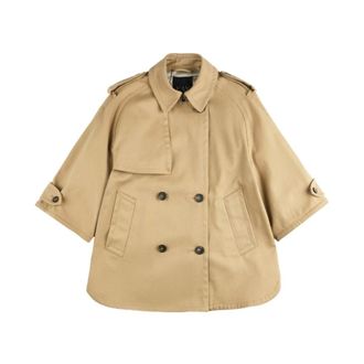 Fay Trench Coats, female, Brown, Size: M Caban Trench Coat