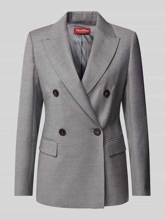 Max Mara Blazer mit Pattentaschen in Hellgrau, Gr&ouml;&szlig;e 40