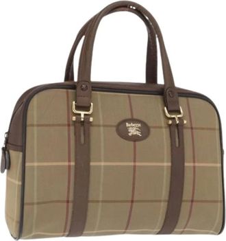 Burberry Pre-owned Handbags, female, Beige, Size: ONE SIZE Pre-owned Vintage Canvas Hand Bag