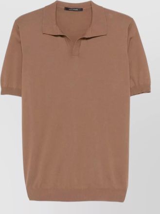 Tagliatore keith polo shirt ribbed collar cuffs hem