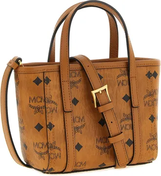 MCM Toni X-Mini Top Handle Bag - cognac
