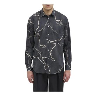 Paura Casual Shirts, male, Gray, Size: M Camicia Fedone Confort