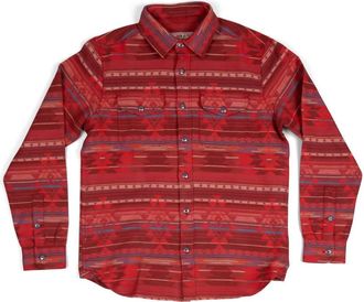 Iron And Resin Mens Navajo Jaquard Shirt In Red