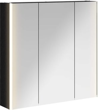vidaXL Armario Con Espejo De Ba&ntilde;o Roble Negro 73.5 X 15.5 X 70 Cm Vidaxl