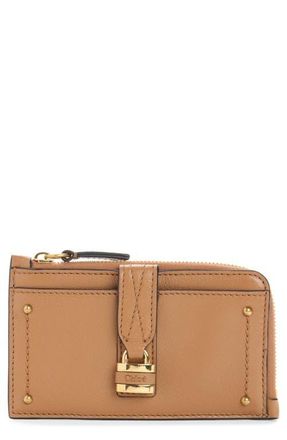 Chlo&eacute; Small Paddington Leather Zip Wallet in Mustang Brown at Nordstrom