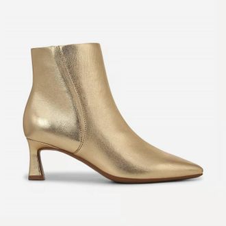 Naturalizer Womens Deesha Bootie In Dark Gold Leather