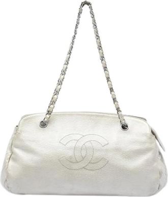 Chanel Pre-owned Caviar Leren Schoudertas - Dames - Vintage Schoudertas - Wit - ONE Size - Leer - Vintage