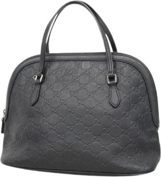 Gucci Pre-owned Handbags, female, Black, Size: ONE SIZE Pre-owned Leather Handbag