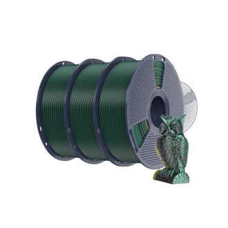 OEM Filamento Para Impresora 3d, Efecto Bicolor, Duradero Y Flexible, Verde Y Negro