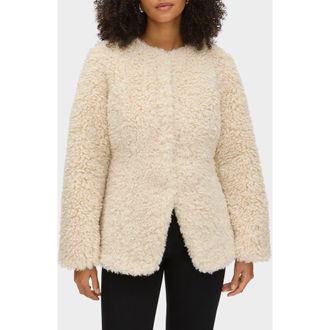 Aligne Daphne Faux Shearling Jacket in Ecru at Nordstrom, Size X-Small