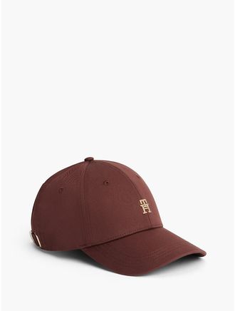 Tommy Hilfiger Womens Monogram Logo Baseball Cap - Pure Brown