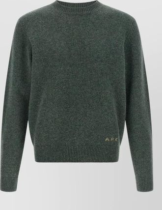 A.P.C. wool m&eacute;lange crew neck sweater