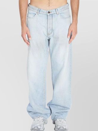 Balenciaga relaxed fit distressed denim trousers
