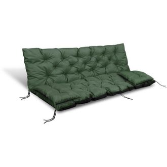 OEM Coj&iacute;n De Jard&iacute;n 180x60x50 Cm + 2 Cojines Para Banco Columpio, Impermeable Verde