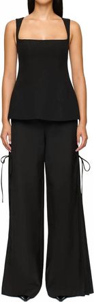Clea Carlos Side Tie Trouser In Black