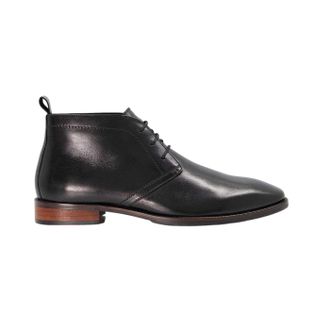 Dune London Heren Mervin Leren Chukka Laarzen met Lage Hak (Zwart)