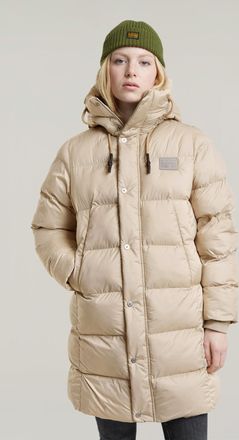 G-Star Womens G-Star RAW Whistler Parka Puffer - Beige - Size X-Large