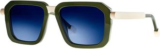 Theo Scoopy Zonnebril - unisex - Accessoires - Groen - Maat: 54 MM