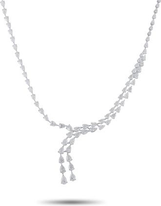 Luxury Bazaar 18K White Gold 13.50ct Diamond Necklace MF05-121025