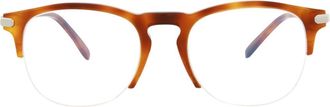 Brioni Fashion 51mm Round Optical Glasses in Havana Transparent at Nordstrom Rack