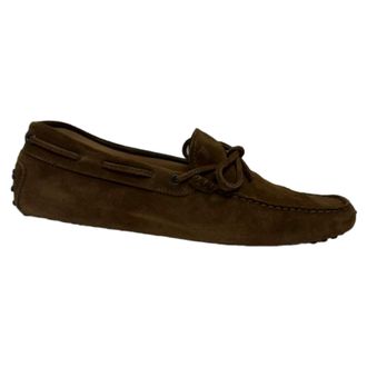Tod's Tods Gommino veterschoenen in bruin kalfsleer su&egrave;de
